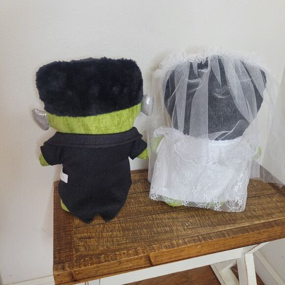 Set 2 Frankenstein Bride Halloween Pillow Plush Standing...
